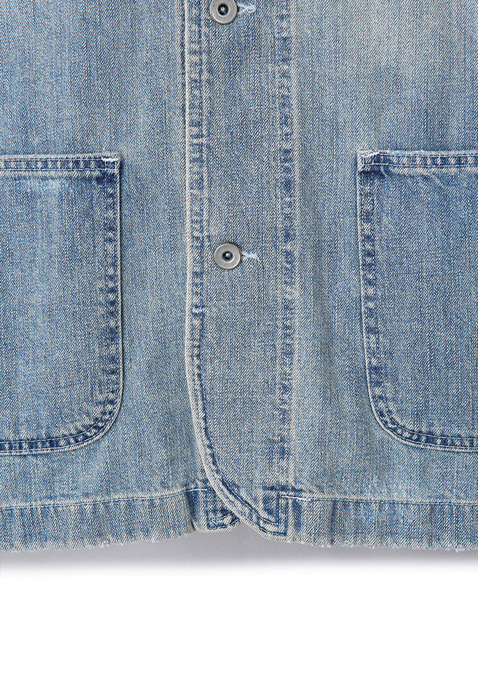 Art if acts - Denim Western Coverall Jacket (Light Indigo) product image 14 | TRAB K-Fashion Australia