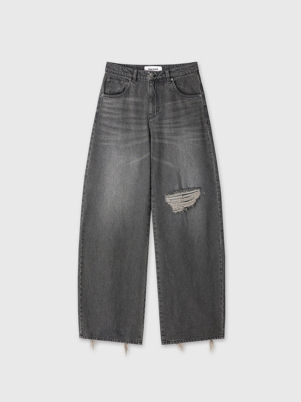 Tonywack - Distressed Wide-Leg Denim Jeans (Washed Black) product image 8 | TRAB K-Fashion Australia