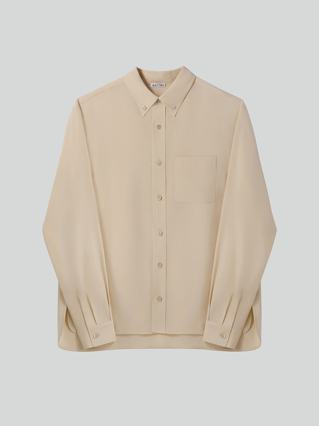 Recto - Wrinkled Fluid Shirt (Butter Beige) product image 5 | TRAB K-Fashion Australia
