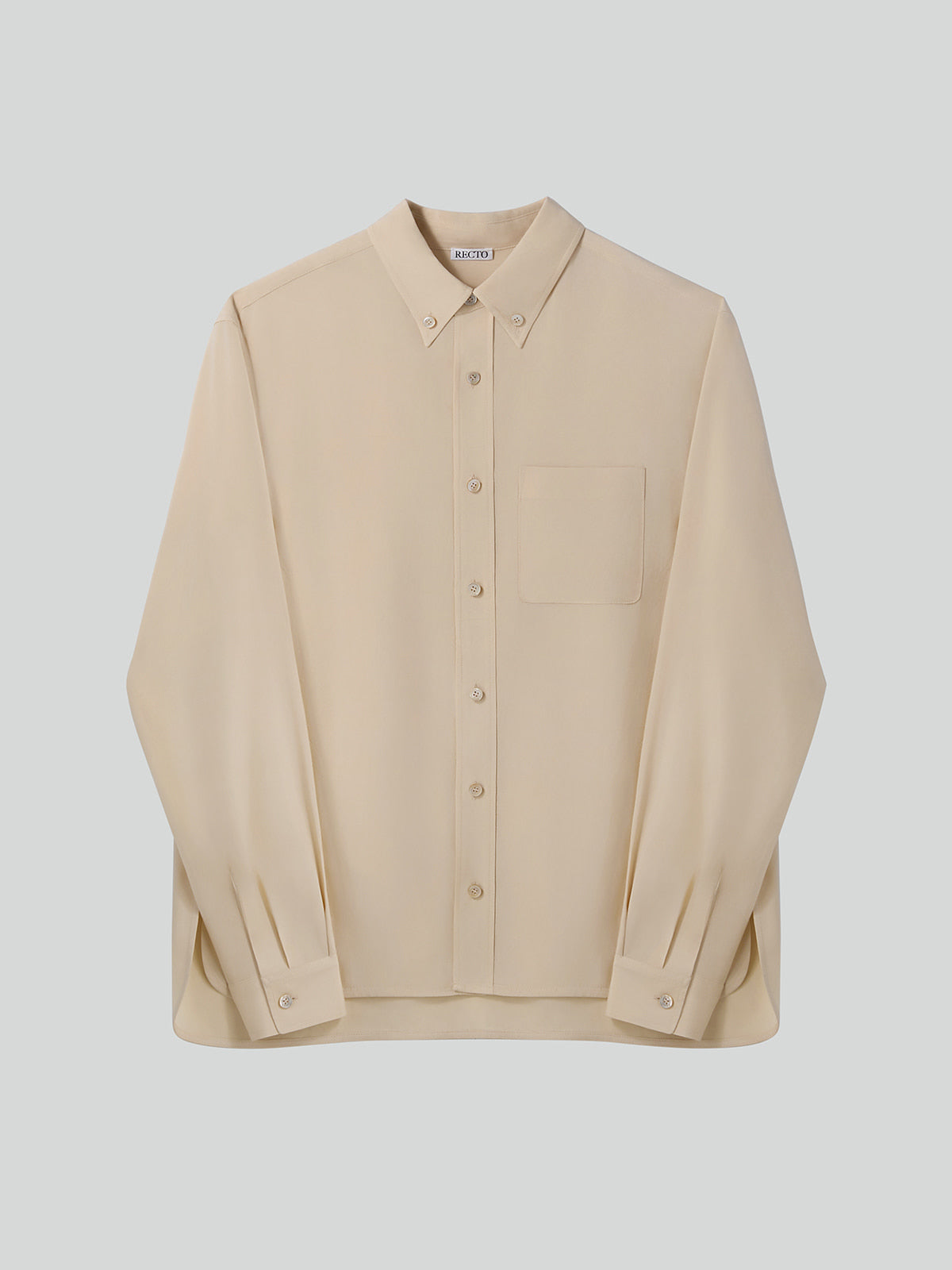 Recto - Wrinkled Fluid Shirt (Butter Beige) product image 5 | TRAB K-Fashion Australia