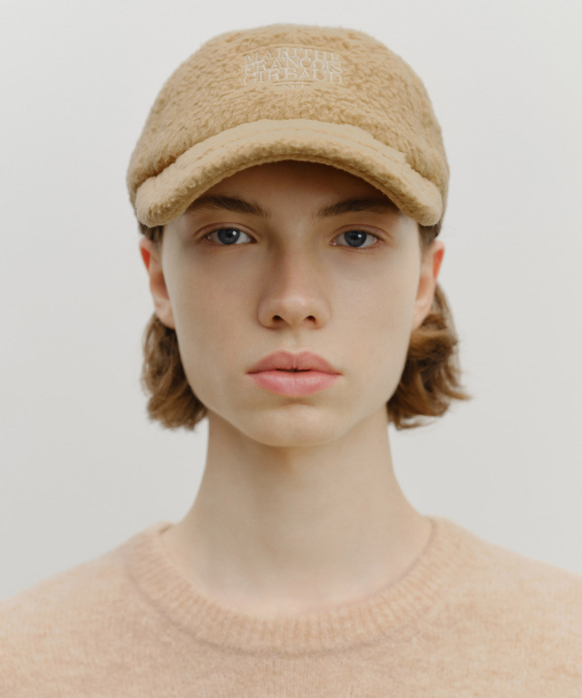 Marithe & Francois Girbaud - Classic Logo Fleece Ball Cap (Dark Beige) product image 4 | TRAB K-Fashion Australia
