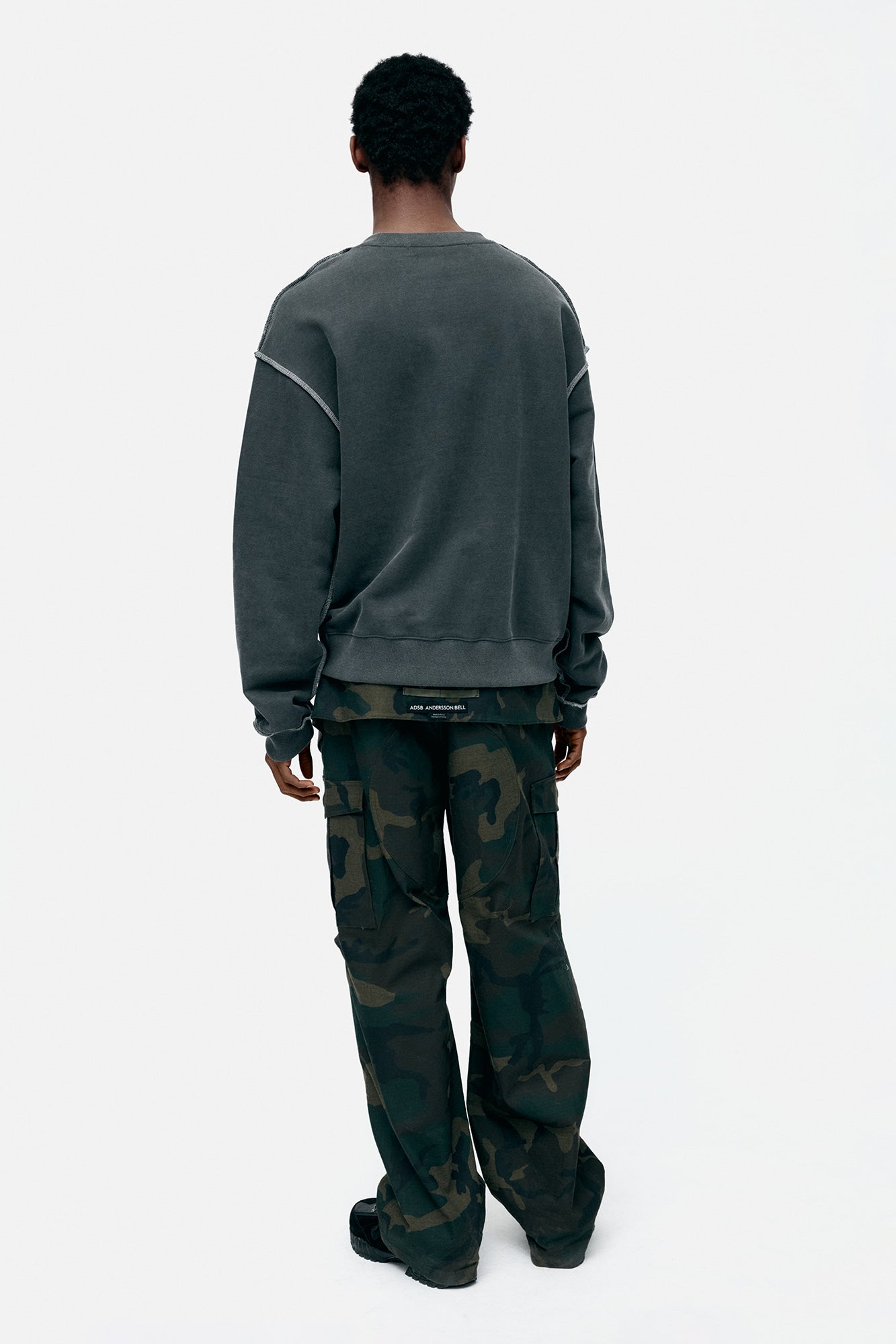 Andersson Bell - Unisex Liquid Logo Sweatshirt (Charcoal) product image 3 | TRAB K-Fashion Australia
