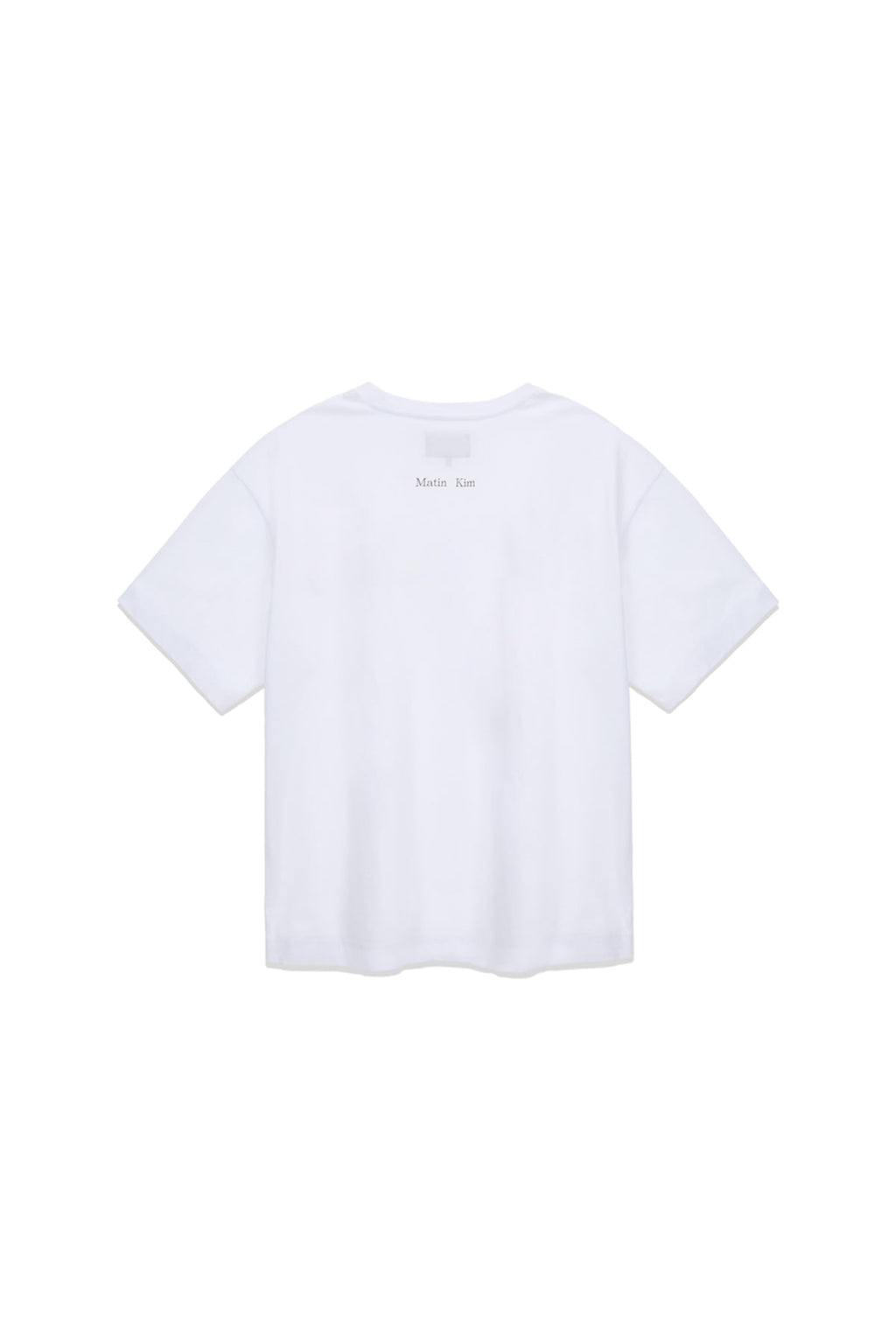 Matin Kim - Hangeul Small Logo Point Top (White) product image 5 | TRAB K-Fashion Australia