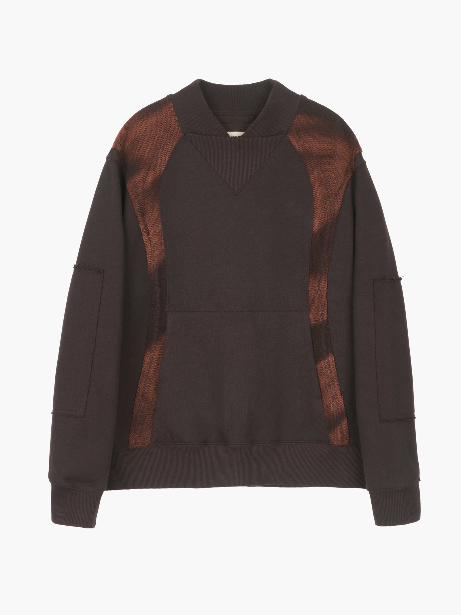 Jiyong Kim - Sun-Bleached Panel Sweatshirts (Burgundy) product image 6 | TRAB K-Fashion Australia