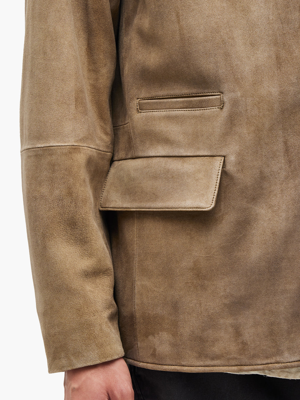 Jiyong Kim - Goat Suede Work Jacket (Beige) product image 7 | TRAB K-Fashion Australia
