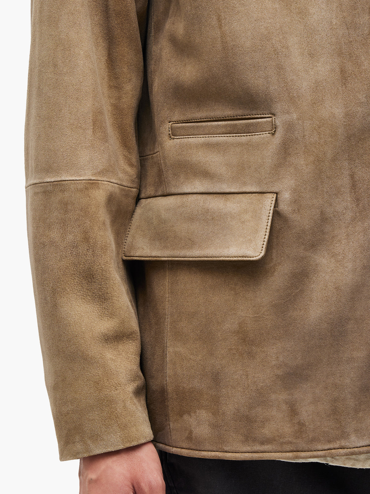 Jiyong Kim - Goat Suede Work Jacket (Beige) product image 7 | TRAB K-Fashion Australia