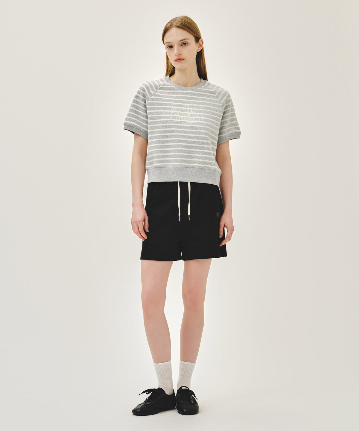 Marithe & Francois Girbaud - Vintage Classic Logo Sweat Shorts (Black) product image 3 | TRAB K-Fashion Australia