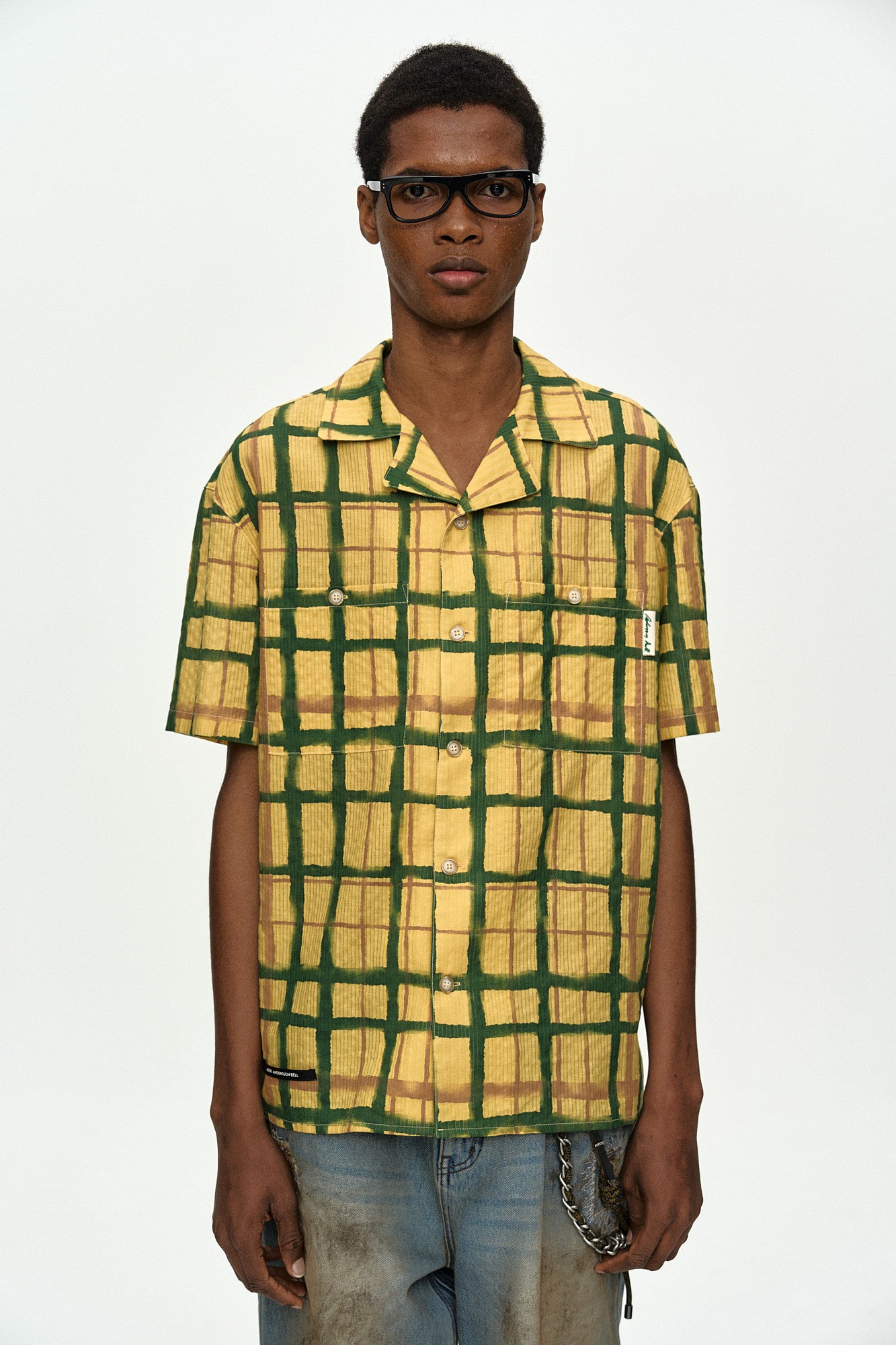 Andersson Bell - Rothko Open Collar Shirt (Yellow) product image 5 | TRAB K-Fashion Australia