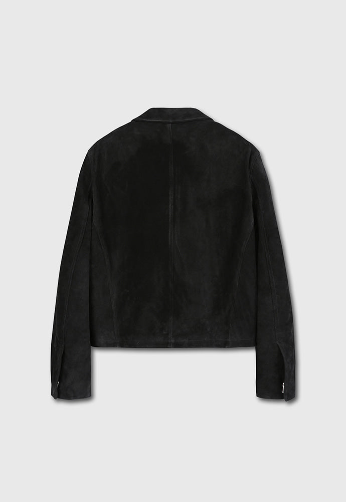 Tonywack - Suede Zippered Blouson Jacket (Black) product image 7 | TRAB K-Fashion Australia