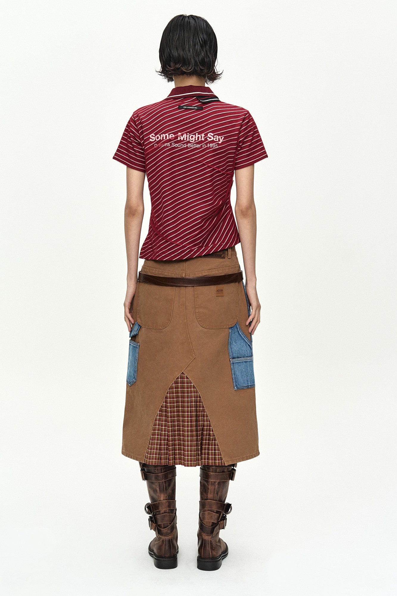 Andersson Bell - Twisted Pk Polo Top (Red) product image 3 | TRAB K-Fashion Australia