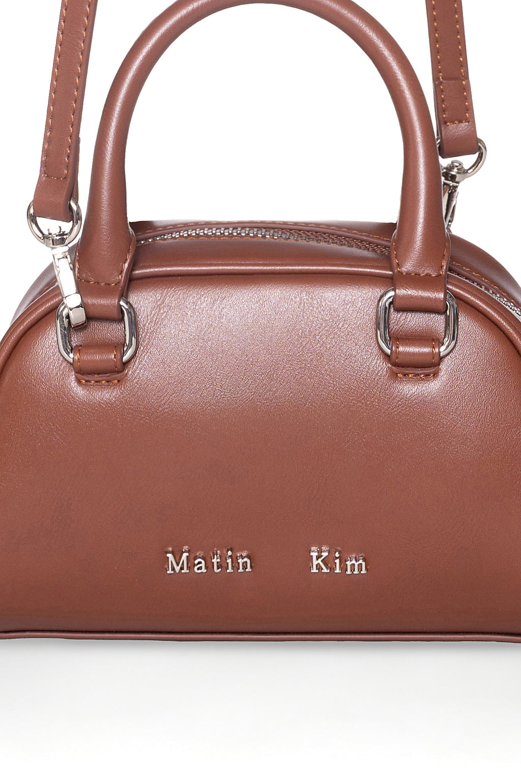 Matin Kim - Halfmoon Baby Bowling Bag (Brown) product image 3 | TRAB K-Fashion Australia