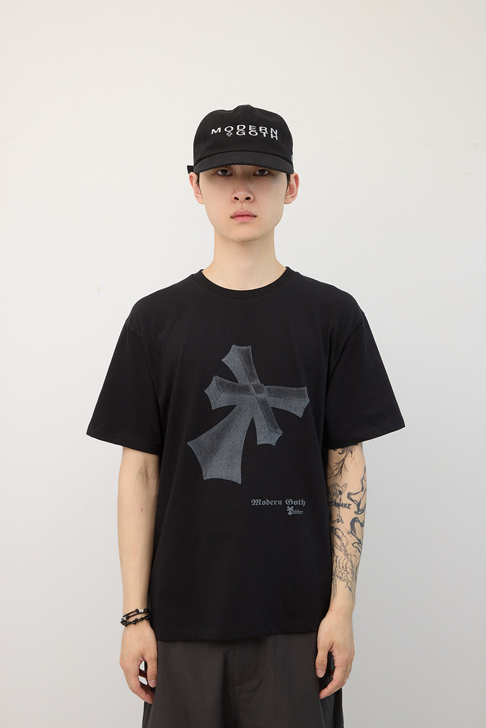 Hatchingroom - Tabber Modern Goth Cap (Washed Black) product image 11 | TRAB K-Fashion Australia