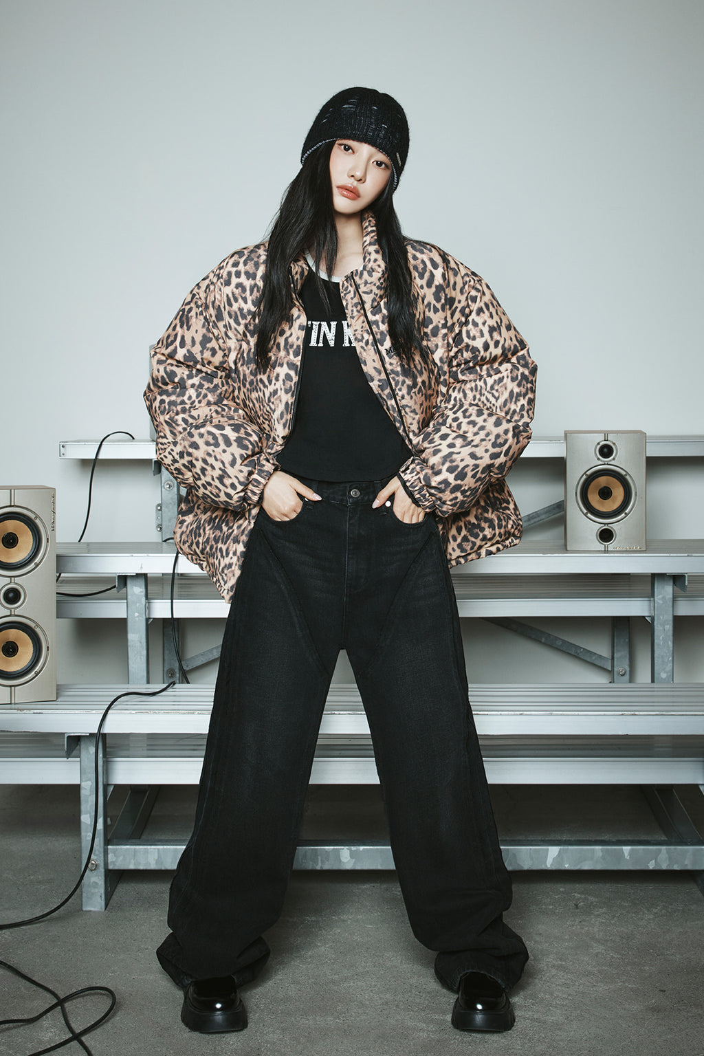 Matin Kim - Western Straight-fit Denim Pants (Black) product image 1 | TRAB K-Fashion Australia