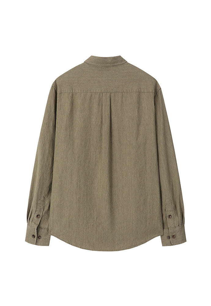 Art if acts - Washed Linen Shirt (Khaki) product image 7 | TRAB K-Fashion Australia
