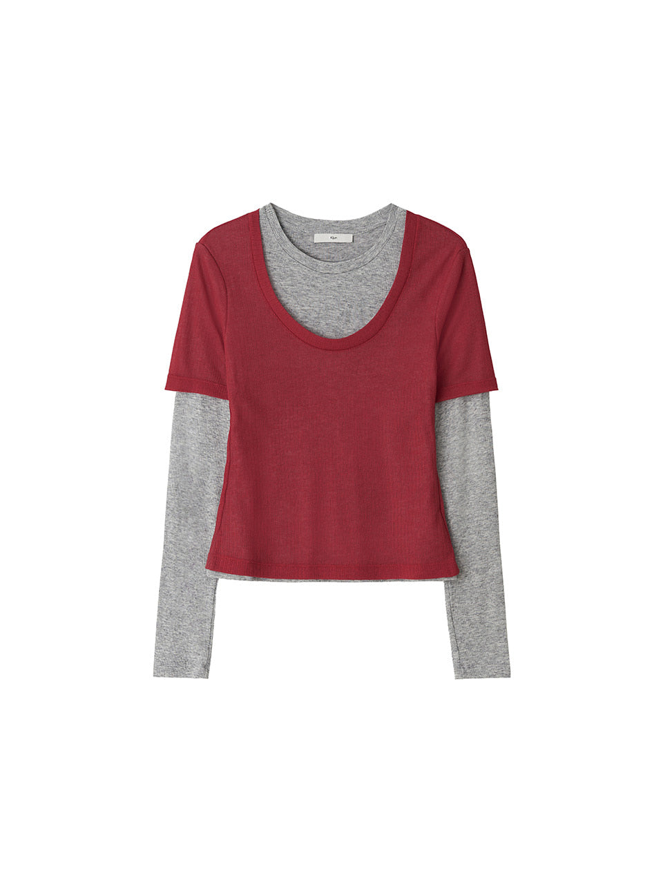 Kijun - Layered Jersey Top (Red) product image 9 | TRAB K-Fashion Australia
