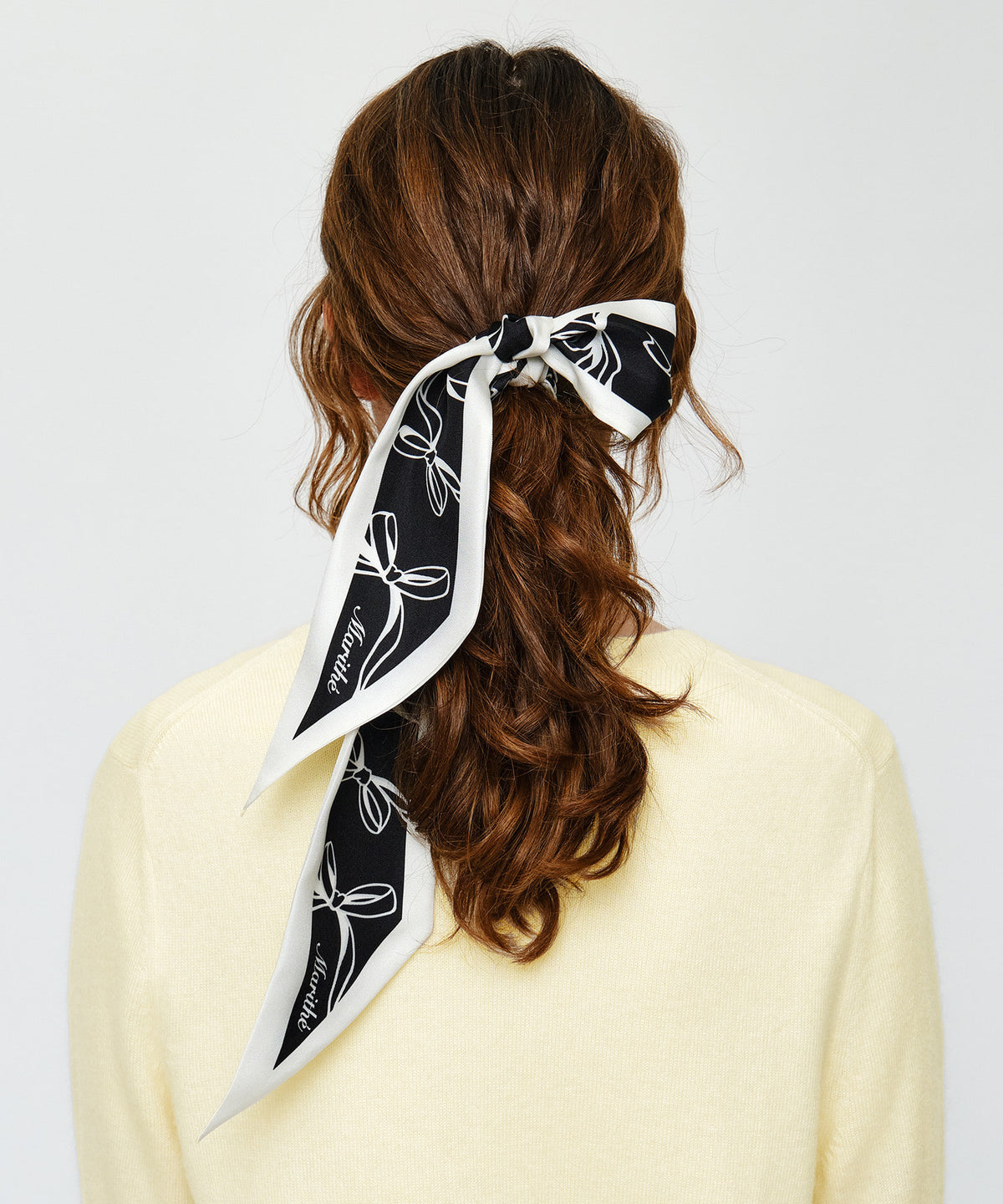 Marithe & Francois Girbaud - Silk Twilly Scarf (Black) product image 5 | TRAB K-Fashion Australia
