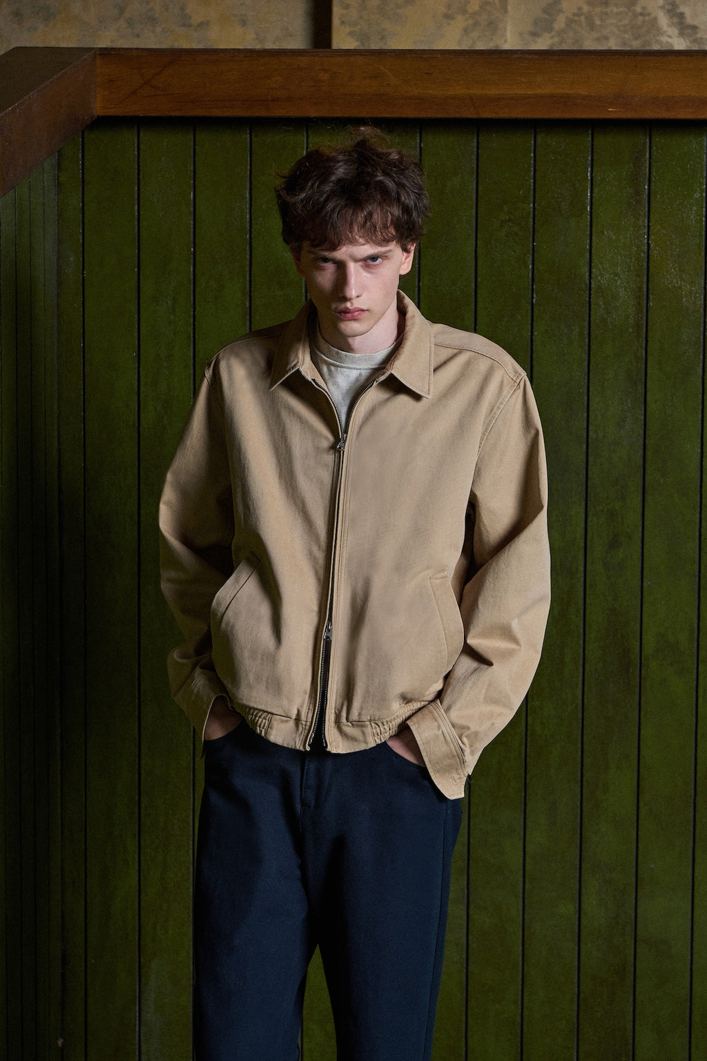 STU - Curved Cuff Jacket (Beige) product image 2 | TRAB K-Fashion Australia