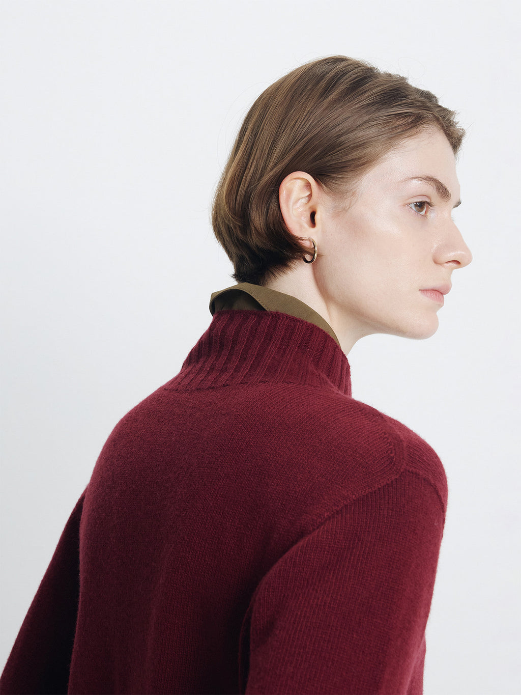 Tonywack - Wool Blend Oversiezed Turtleneck (Burgundy) product image 1 | TRAB K-Fashion Australia