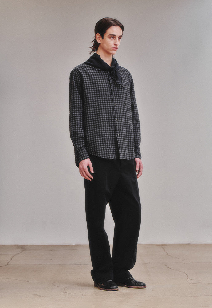Art if acts - Gingham Check Oxford Shirt (Grey/Black) product image 4 | TRAB K-Fashion Australia