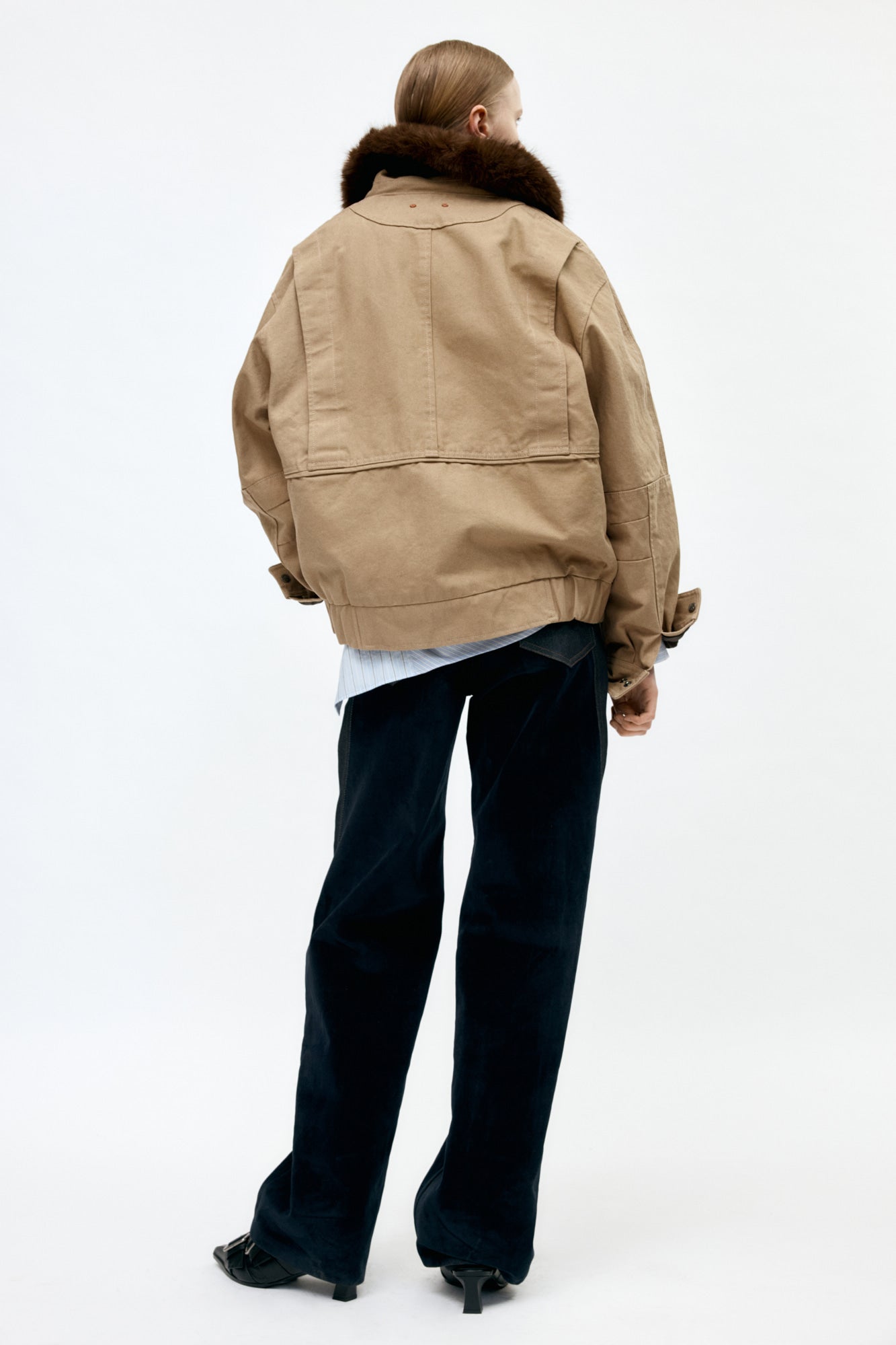 Andersson Bell - Unisex Ortega Washed Cotton Jacket (Beige) product image 8 | TRAB K-Fashion Australia