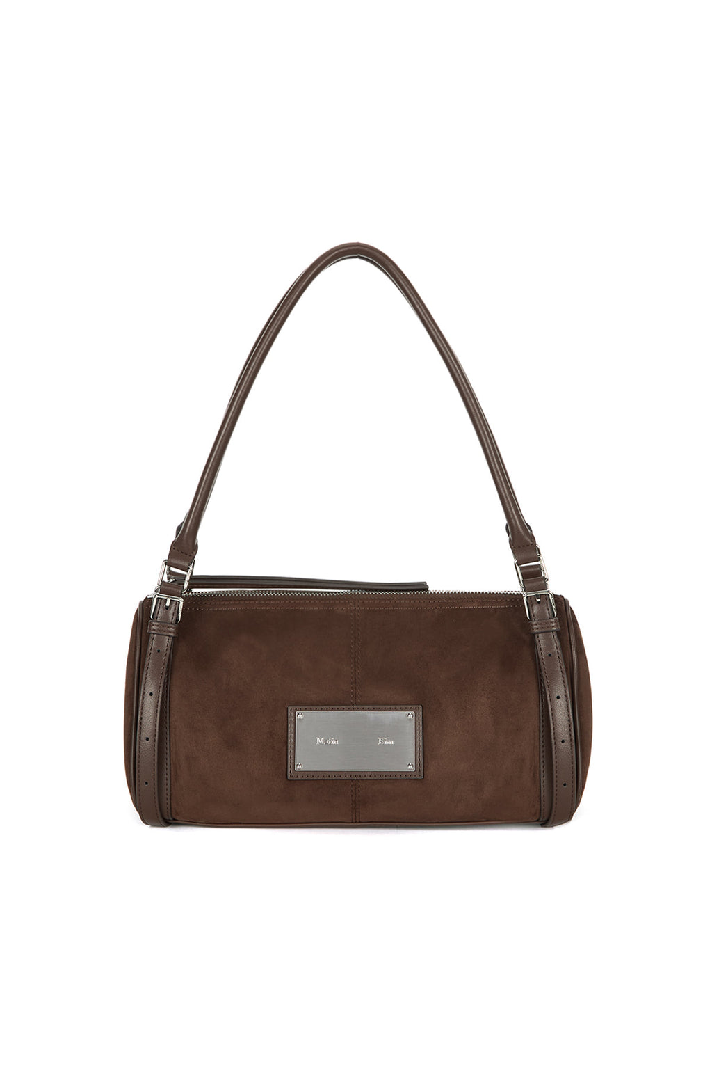 Matin Kim - Suede Buckle Strap Shoulder Bag (Brown) product image 1 | TRAB K-Fashion Australia