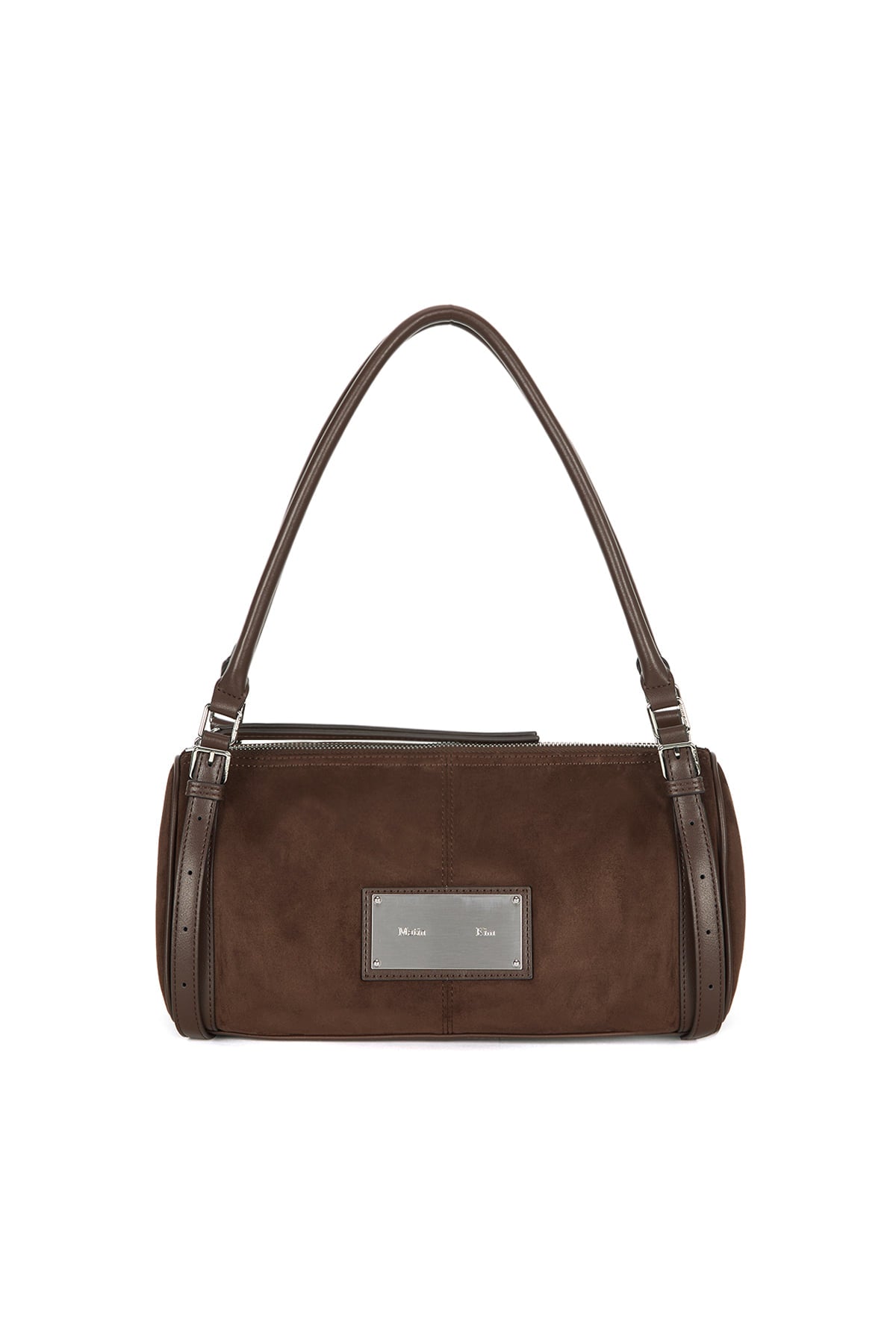 Matin Kim - Suede Buckle Strap Shoulder Bag (Brown) product image 1 | TRAB K-Fashion Australia