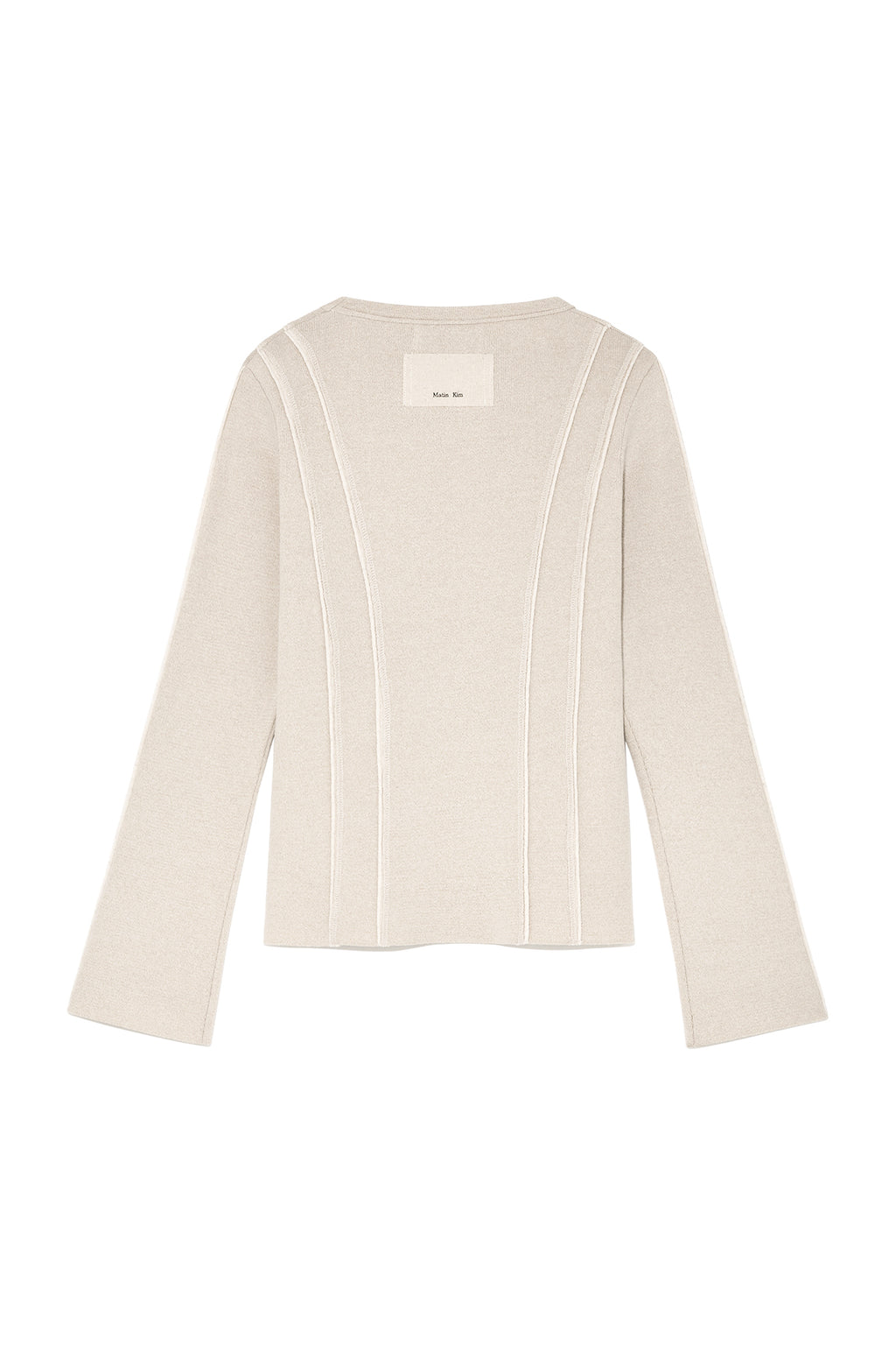 Matin Kim - Cut Line Slim Cardigan (Beige) product image 2 | TRAB K-Fashion Australia