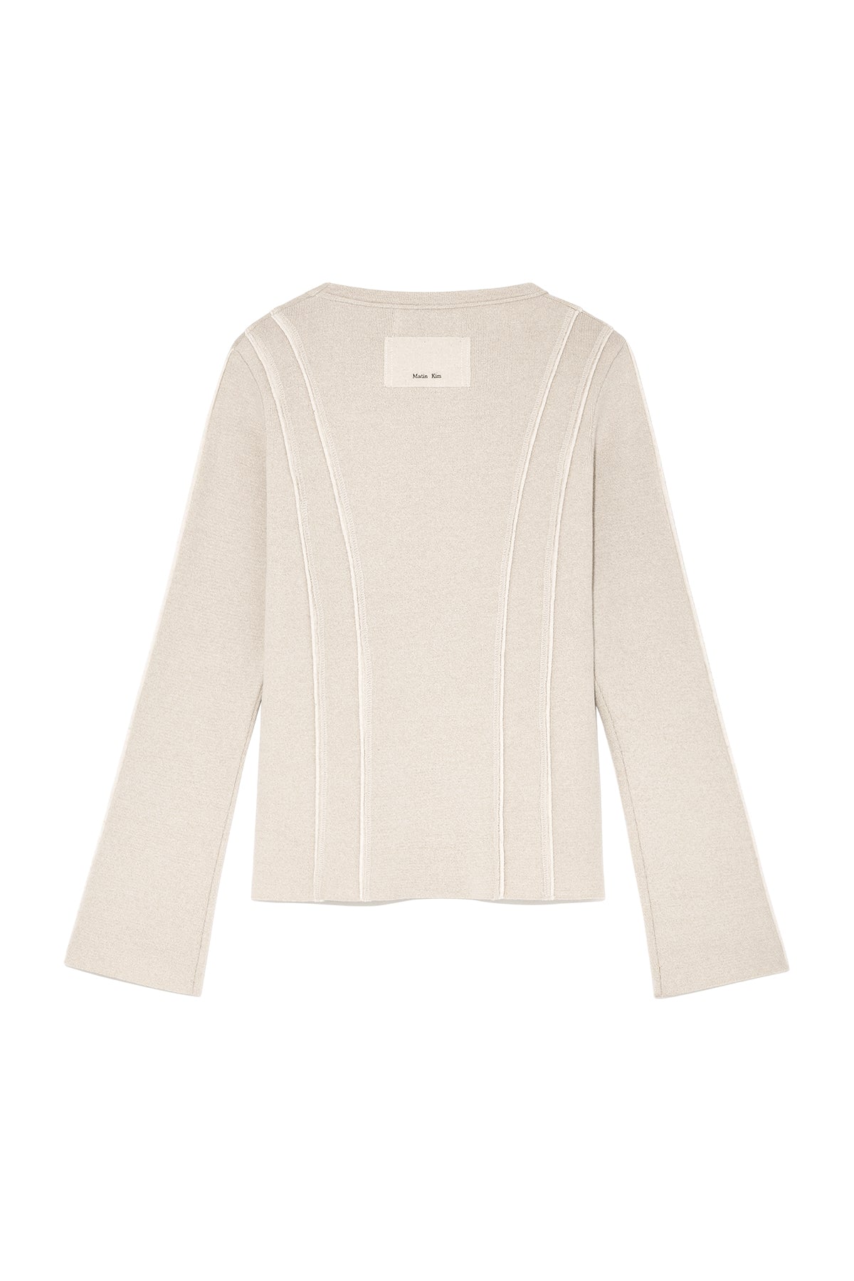 Matin Kim - Cut Line Slim Cardigan (Beige) product image 2 | TRAB K-Fashion Australia