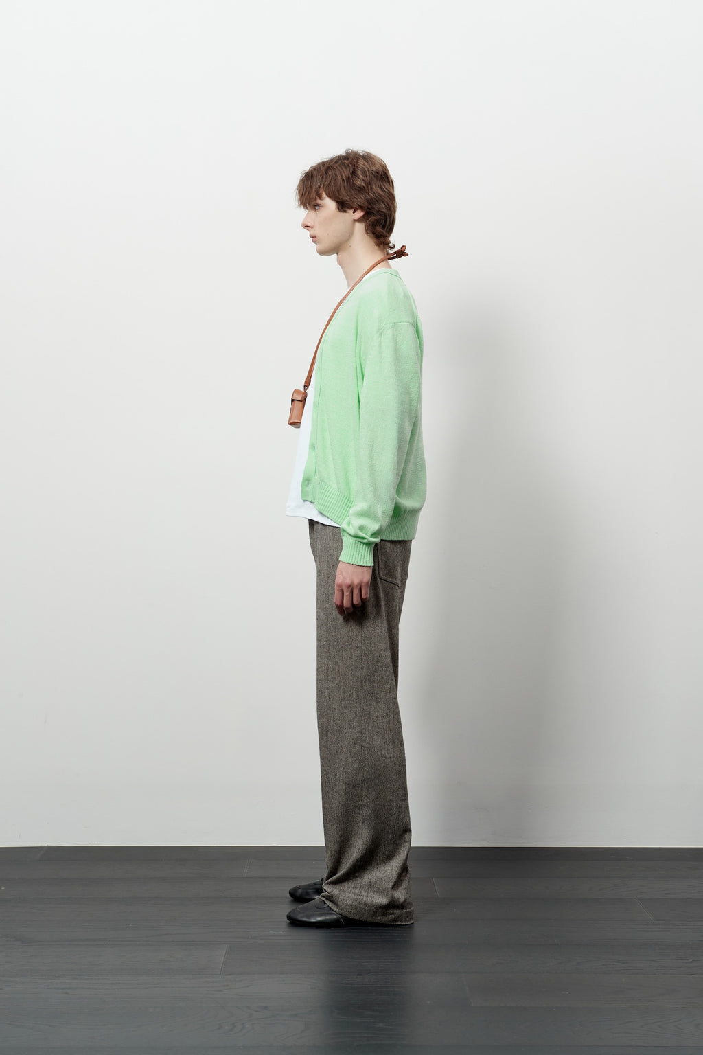 Stu - V- Neck Light Cardigan (Mint) product image 3 | TRAB K-Fashion Australia