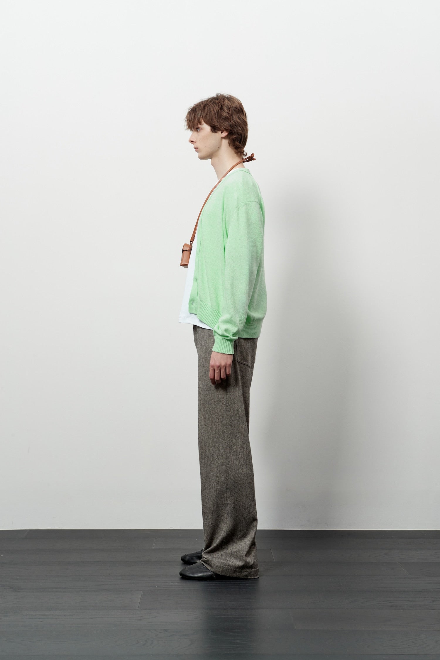 Stu - V- Neck Light Cardigan (Mint) product image 3 | TRAB K-Fashion Australia
