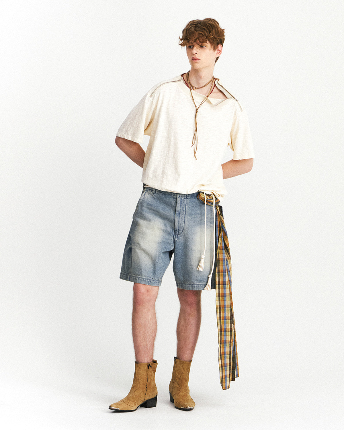 Eastlogue - Army Double Zip T-shirts (Ivory) product image 4 | TRAB K-Fashion Australia