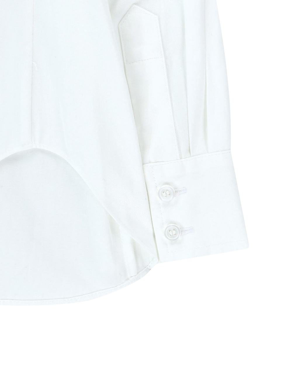 Kimhe Kim - Asymmetrical Shirring Shirt (White) product image 17 | TRAB K-Fashion Australia