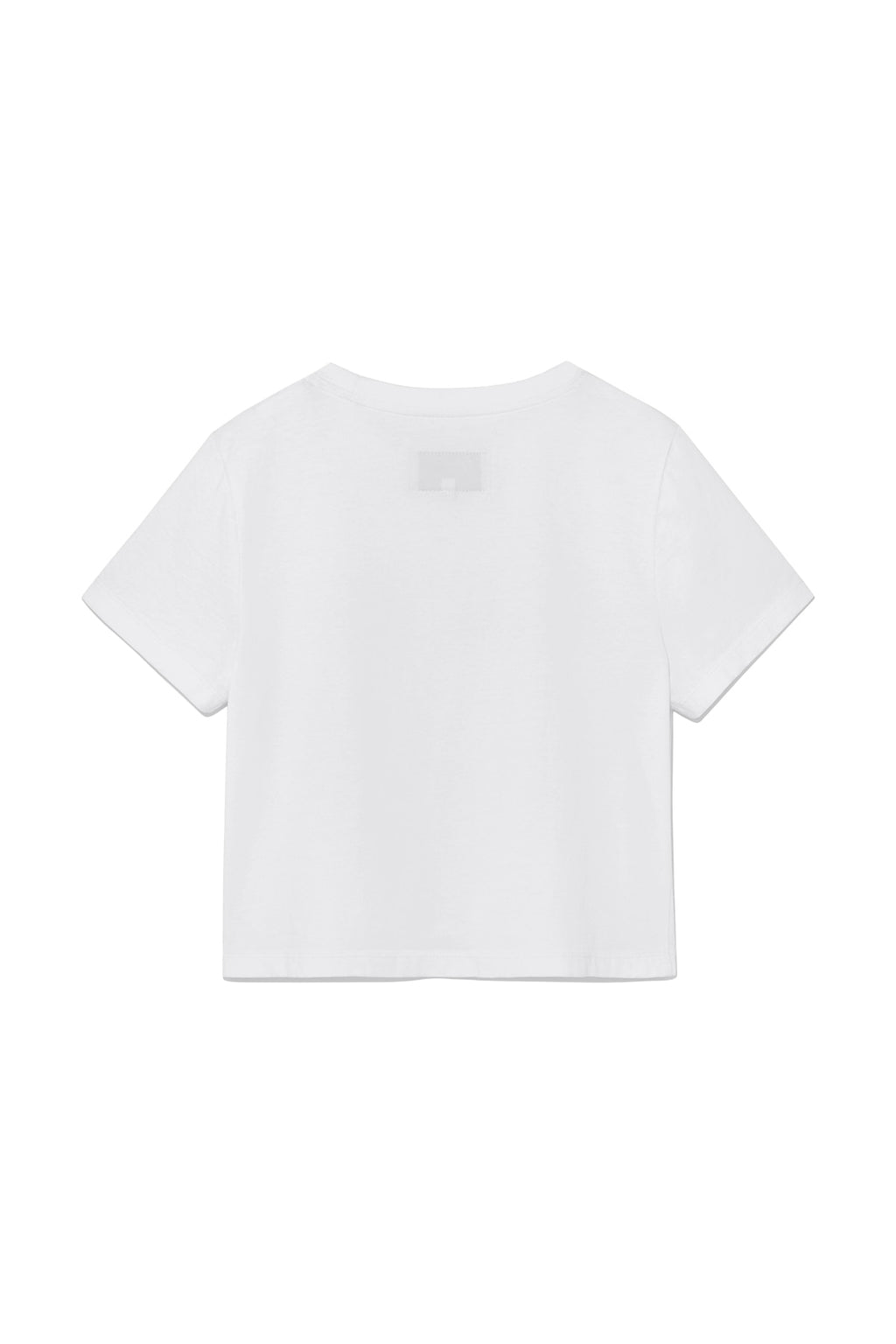 Matin Kim - Unbalance Logo Crop Top (White) product image 5 | TRAB K-Fashion Australia