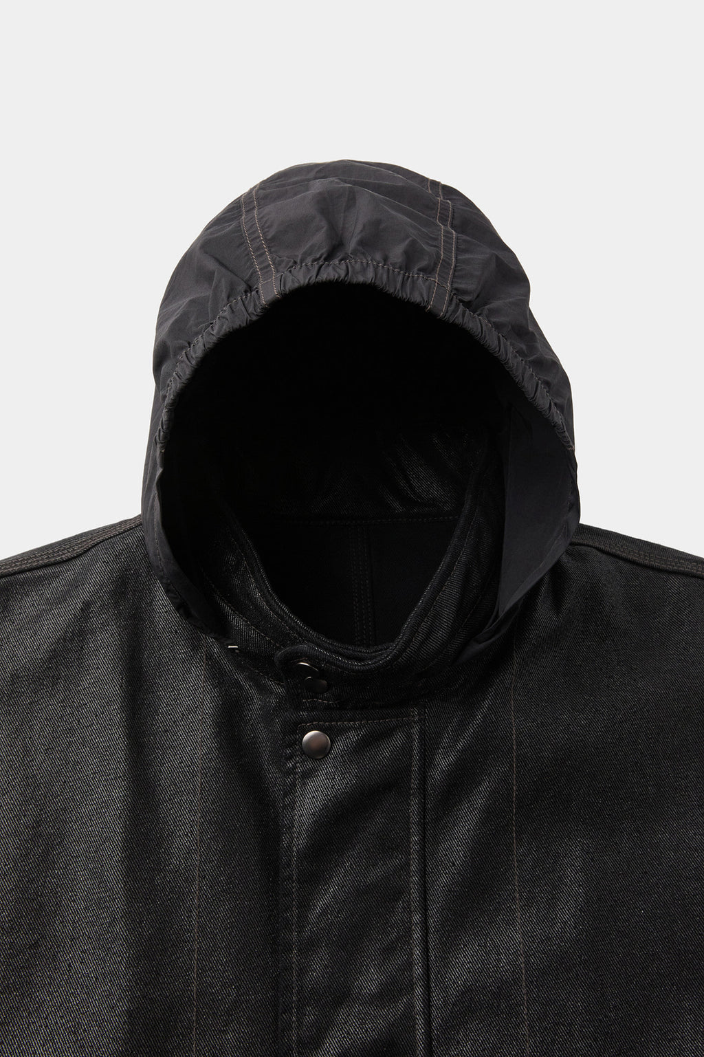 Coor - Coated Denim Stand Neck Jumper (Black) product image 6 | TRAB K-Fashion Australia