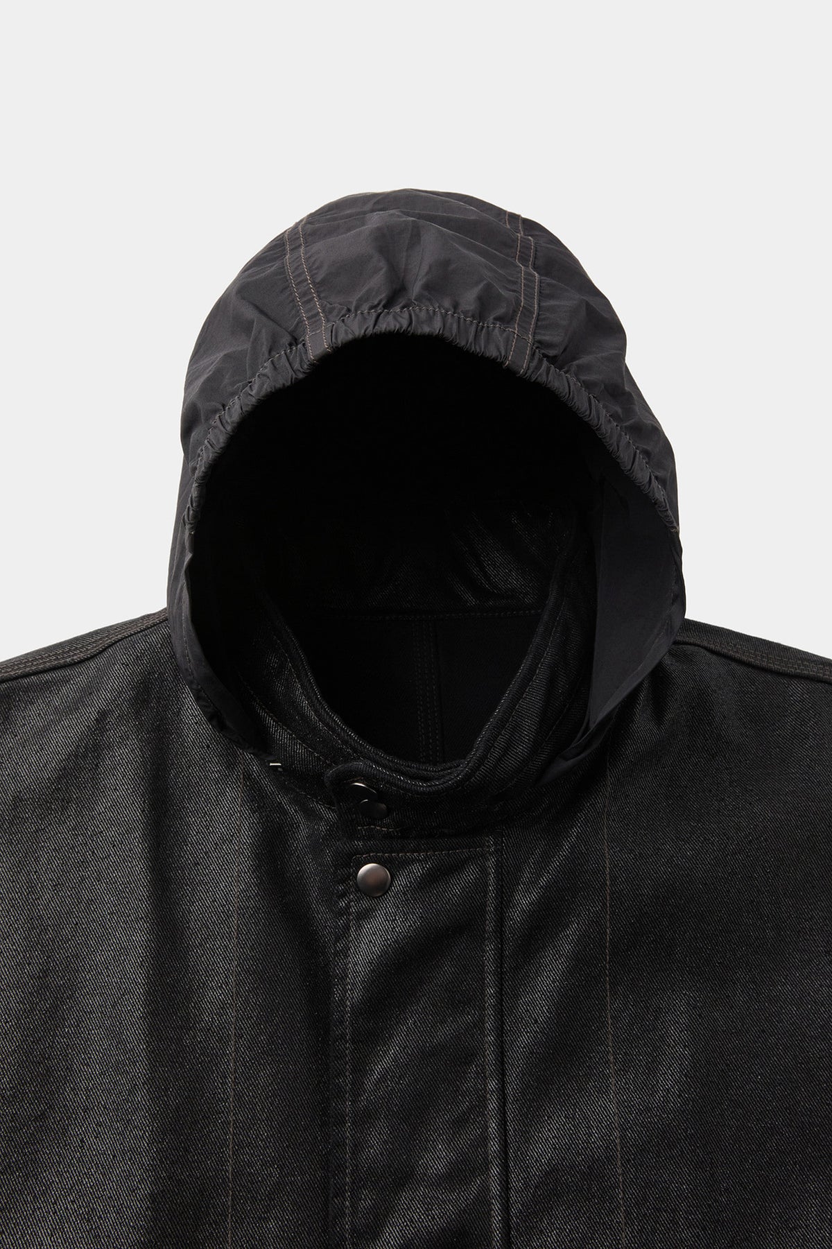 Coor - Coated Denim Stand Neck Jumper (Black) product image 6 | TRAB K-Fashion Australia