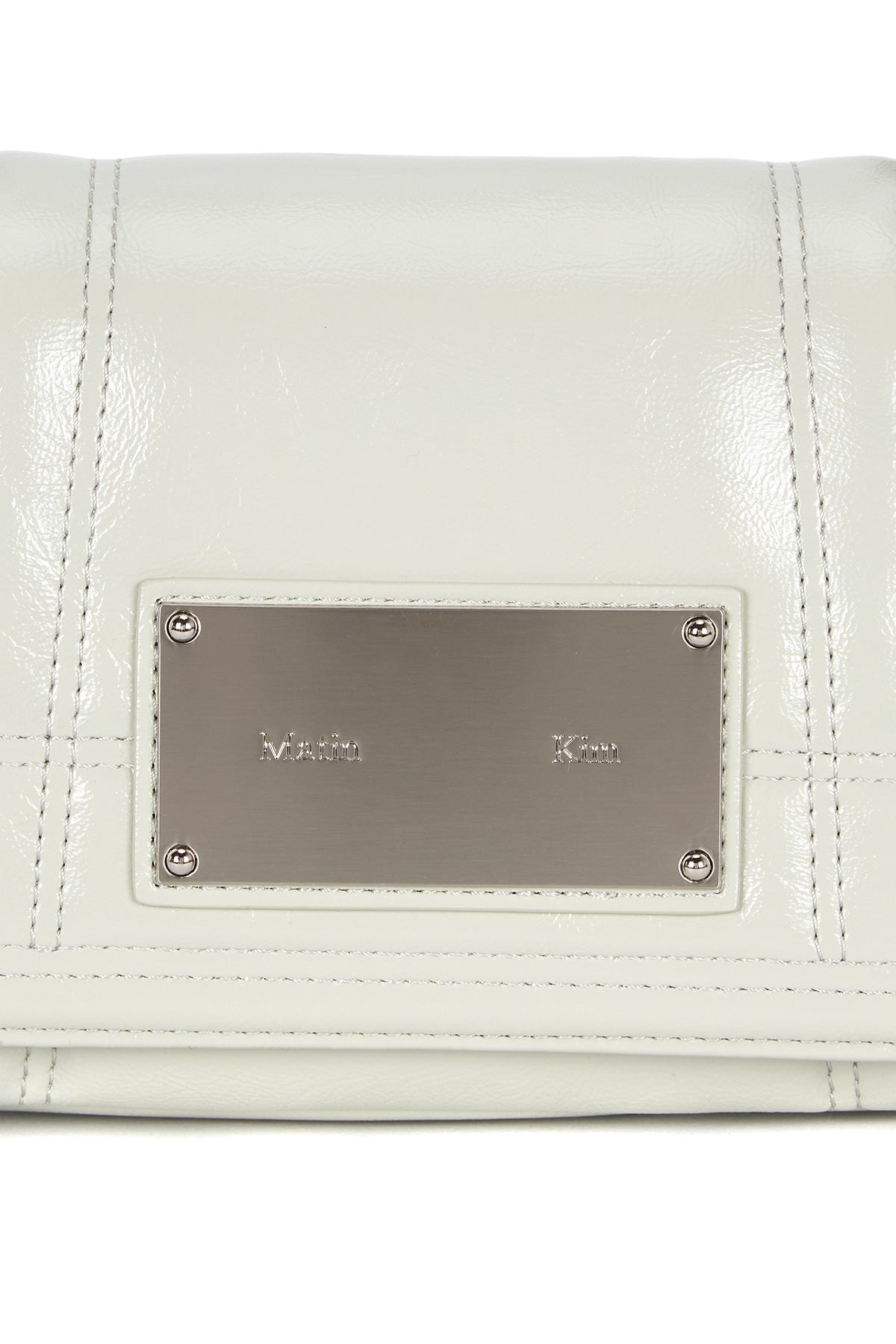 Matin Kim - Glossy Quilting Small Chain Bag (Light Grey) product image 3 | TRAB K-Fashion Australia