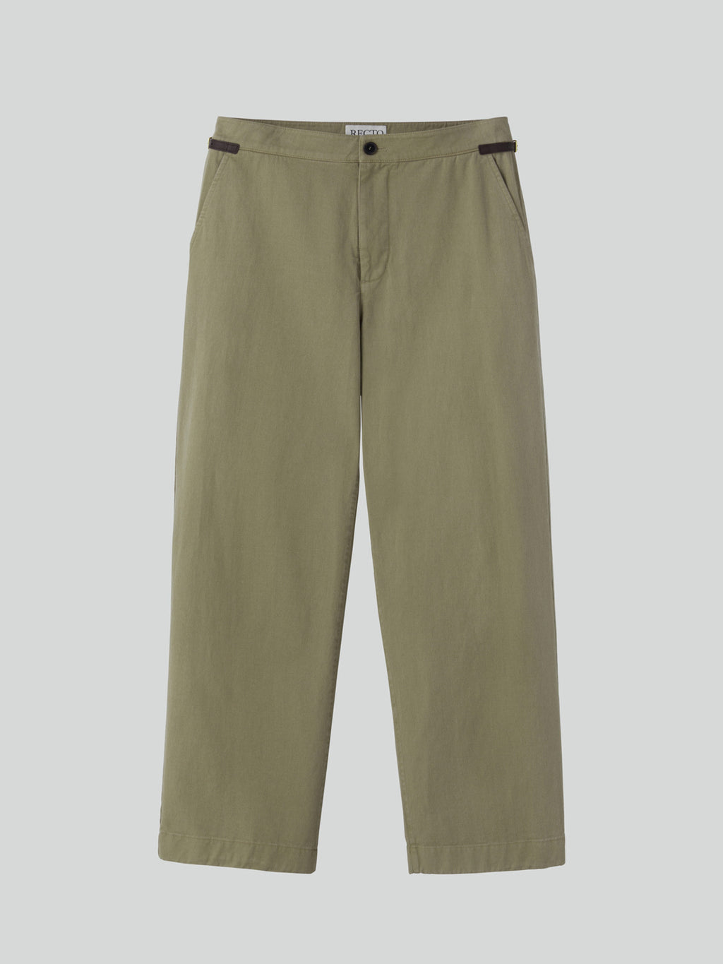 Recto - Waist Belt Detail Cotton Pants (Light Khaki) product image 5 | TRAB K-Fashion Australia