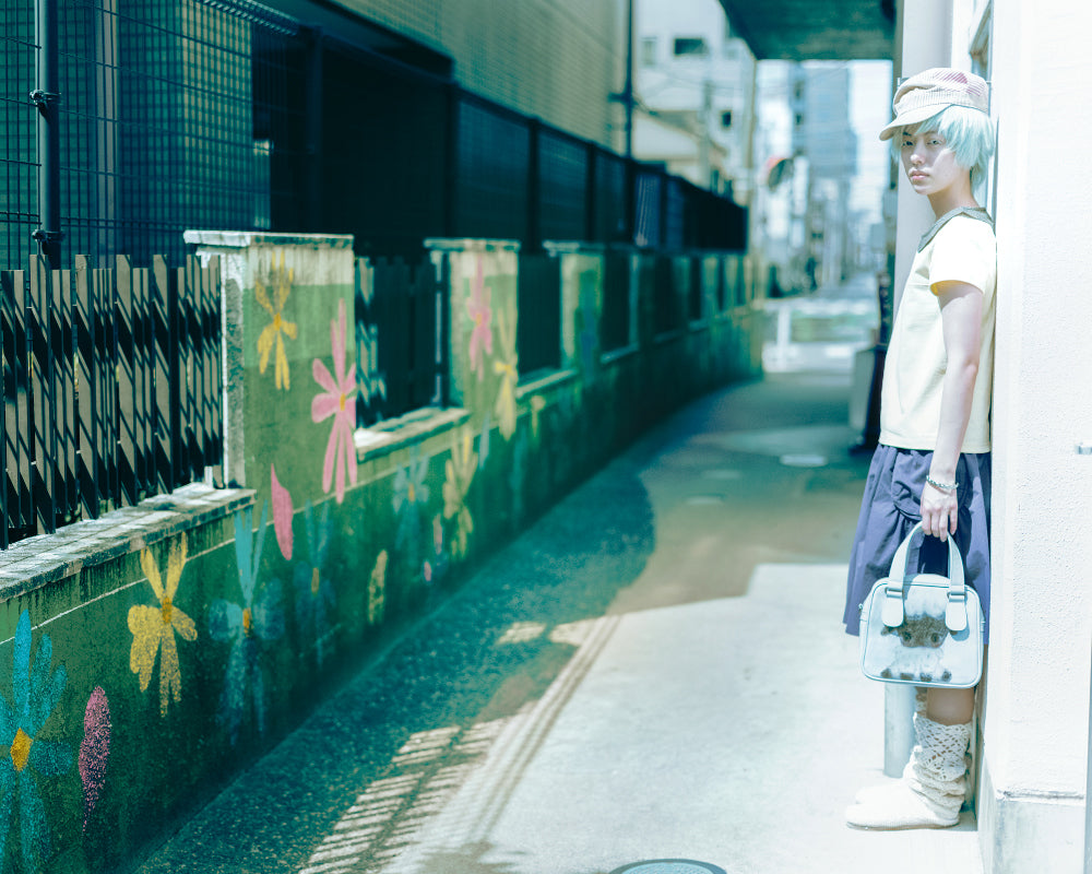 Coyseio - Striped Pintuck Puff Cap (Pink) product image 4 | TRAB K-Fashion Australia