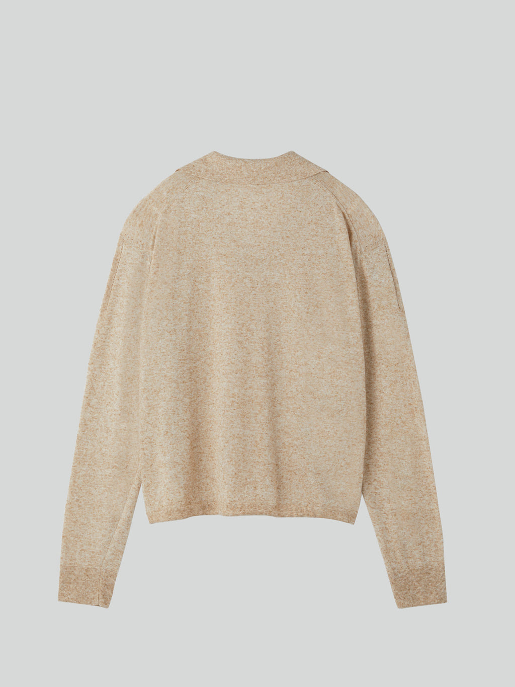 Recto - Linen Blend Polo Top (Oatmeal) product image 6 | TRAB K-Fashion Australia
