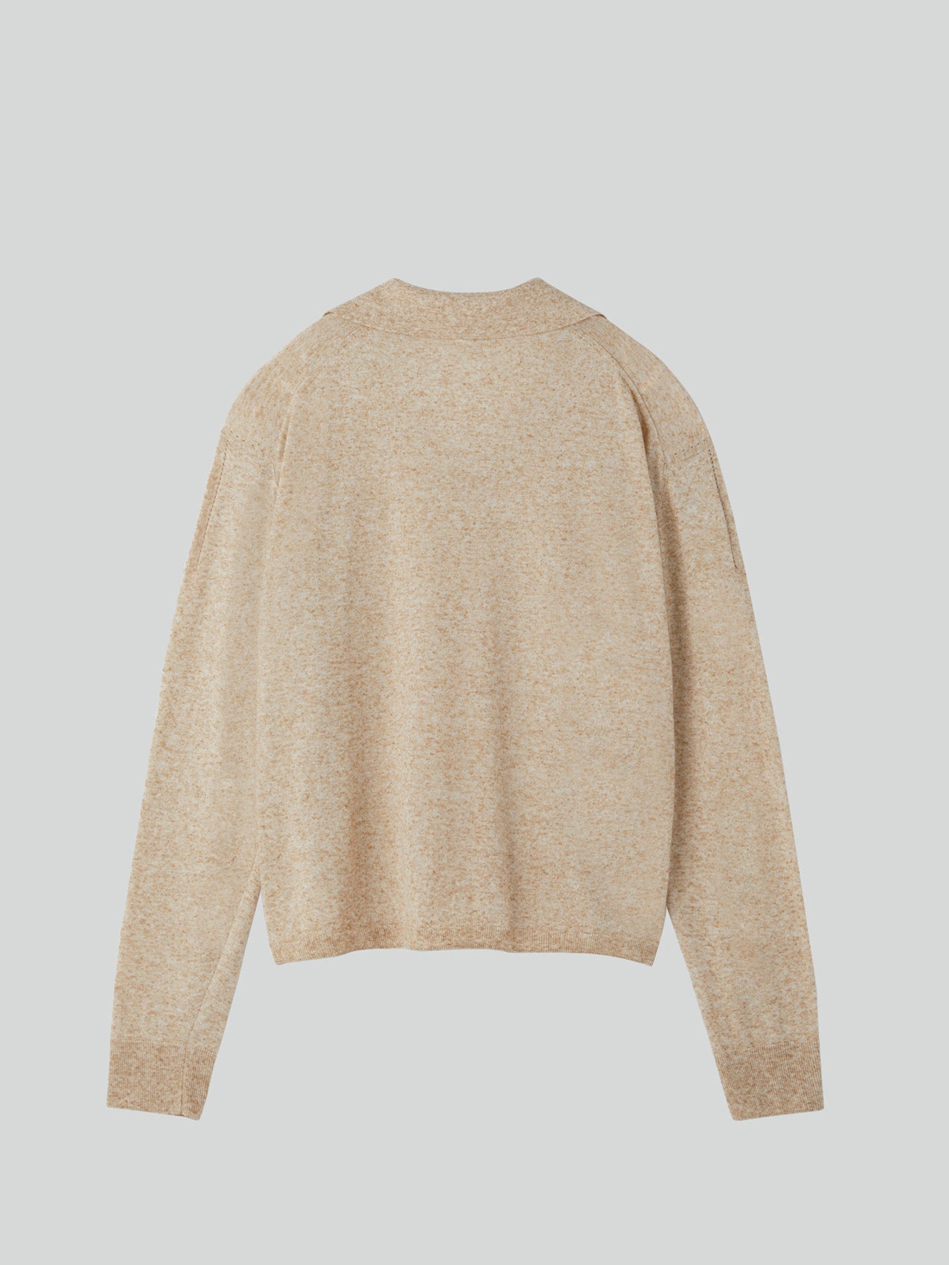 Recto - Linen Blend Polo Top (Oatmeal) product image 6 | TRAB K-Fashion Australia