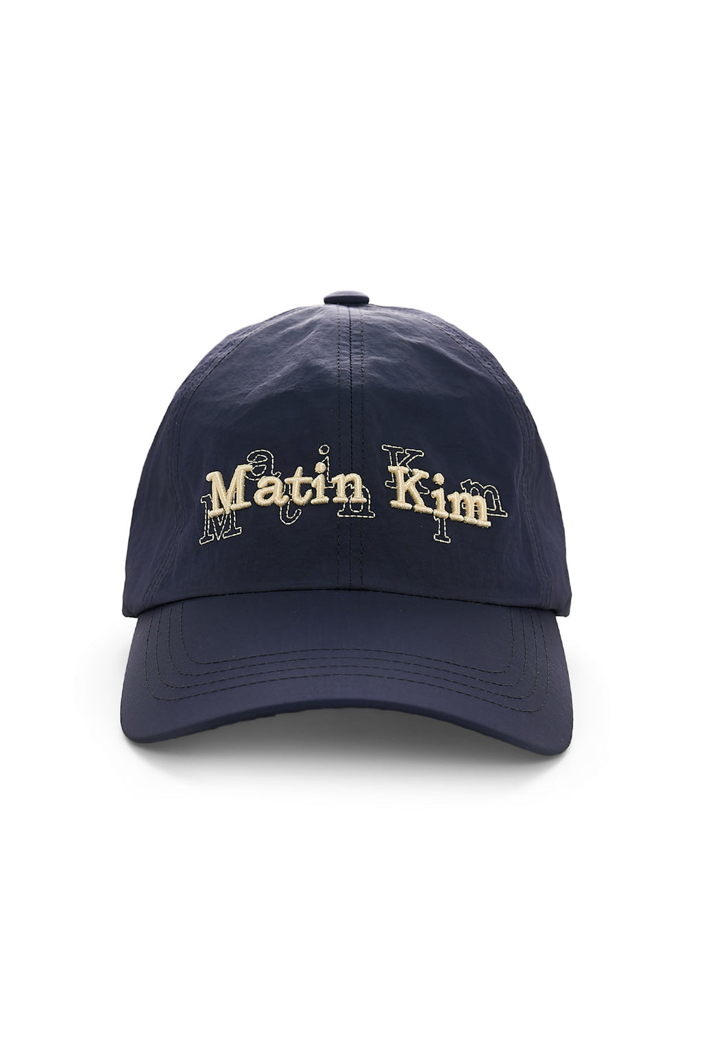 Matin Kim - Overlay Logo Ball Cap (Navy) product image 1 | TRAB K-Fashion Australia