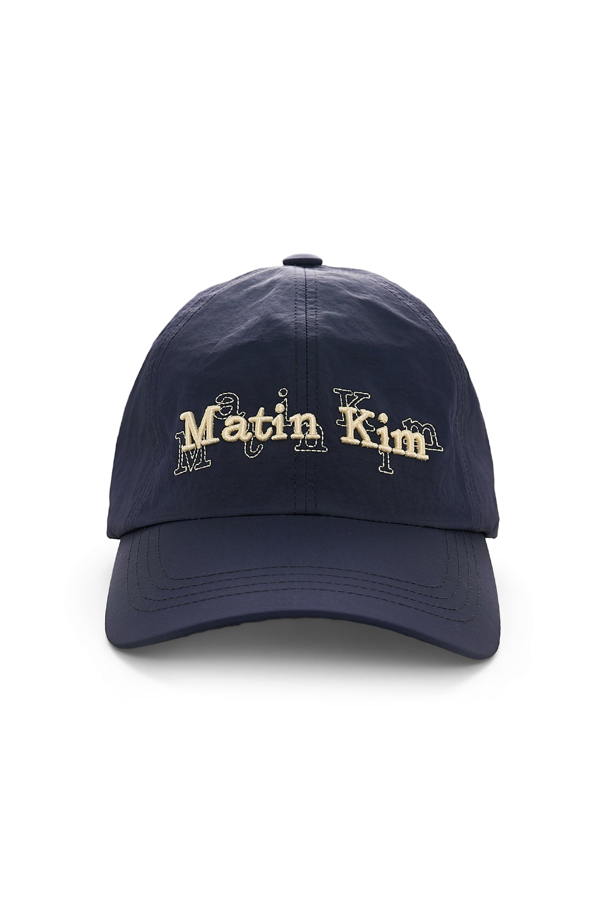 Matin Kim - Overlay Logo Ball Cap (Navy) product image 1 | TRAB K-Fashion Australia