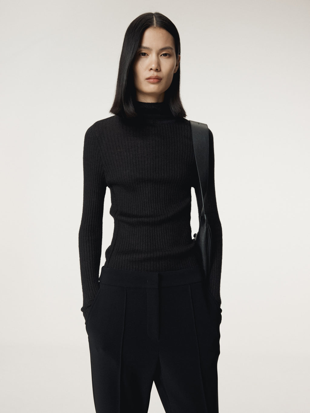 Recto - Hairy Balaclava Knit Top (Black) product image 7 | TRAB K-Fashion Australia