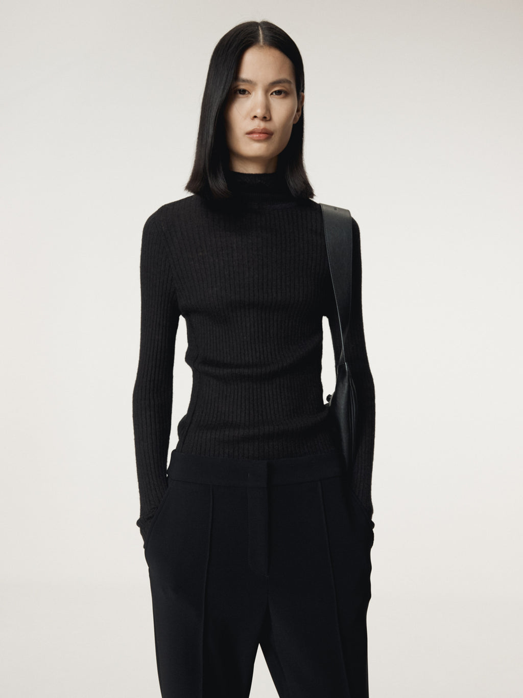 Recto - Hairy Balaclava Knit Top (Black) product image 7 | TRAB K-Fashion Australia