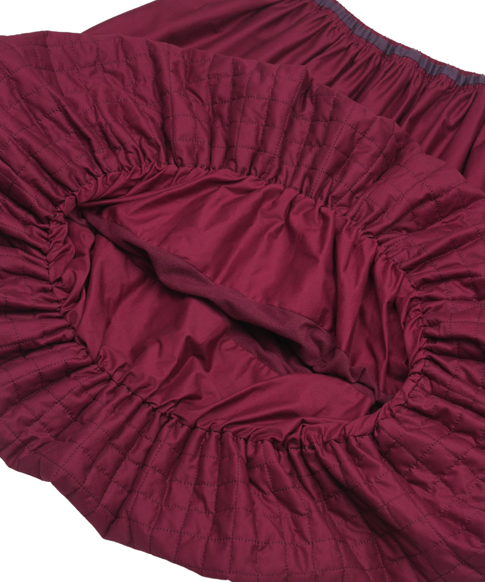 Coyseio - Quilted Shirring Balloon Skirt (Burgundy) product image 18 | TRAB K-Fashion Australia
