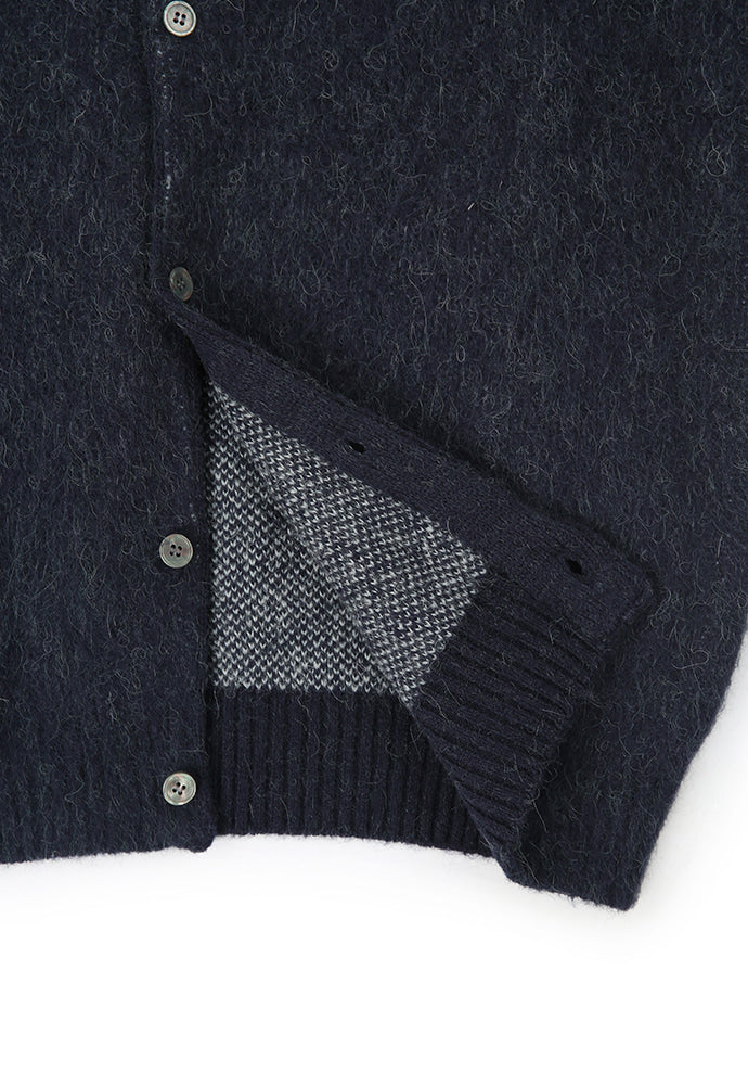 Art if acts - Alpaca Round Neck Cardigan (Dark Navy) product image 11 | TRAB K-Fashion Australia