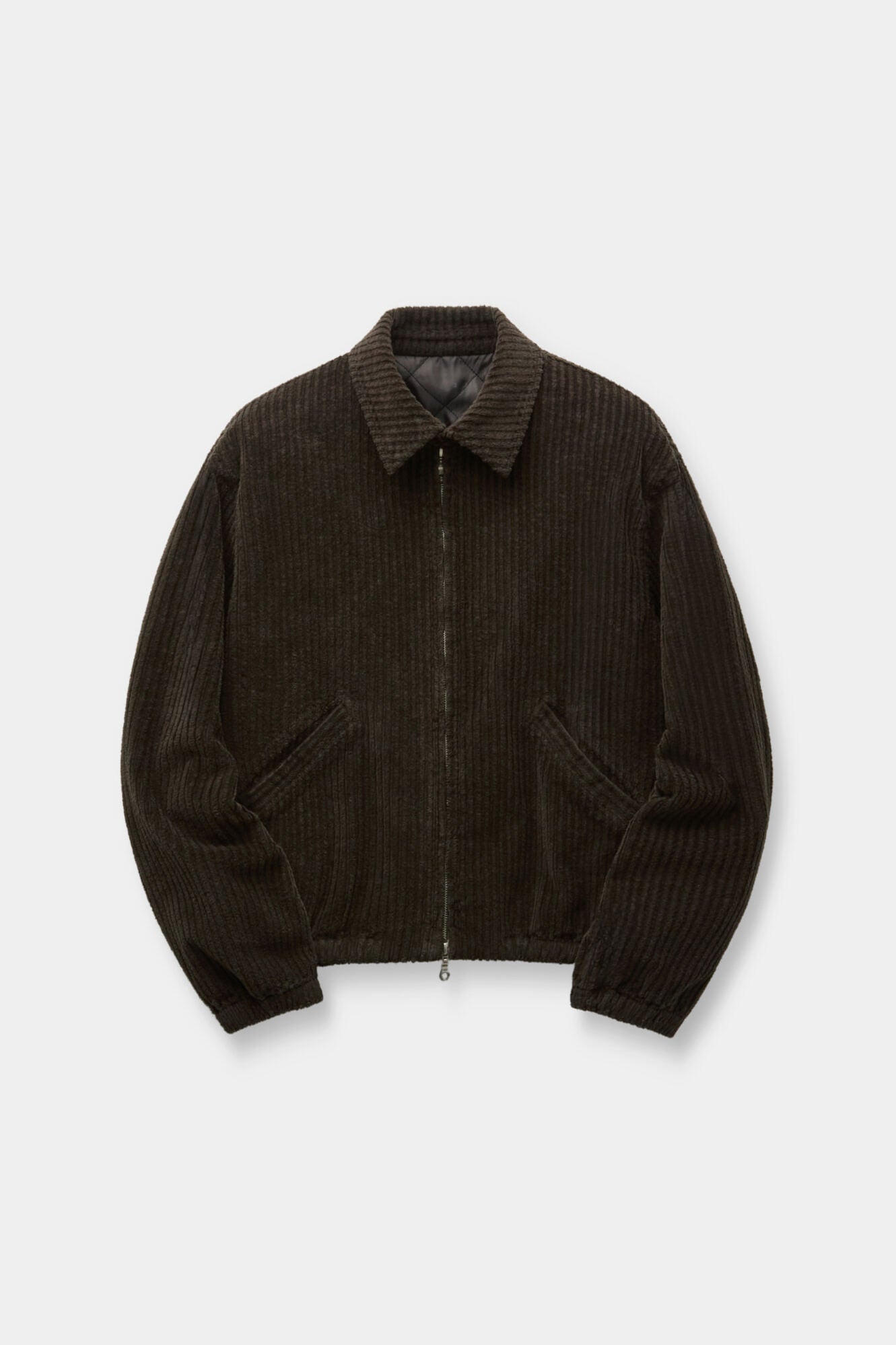 Coor - Corduroy Dyed Swingtop Quilted Bomber (Grayish Khaki) product image 1 | TRAB K-Fashion Australia