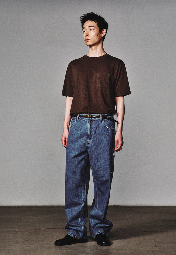 Art if acts - Garment Dyed Slub Pocket T-Shirt (Brown) product image 3 | TRAB K-Fashion Australia