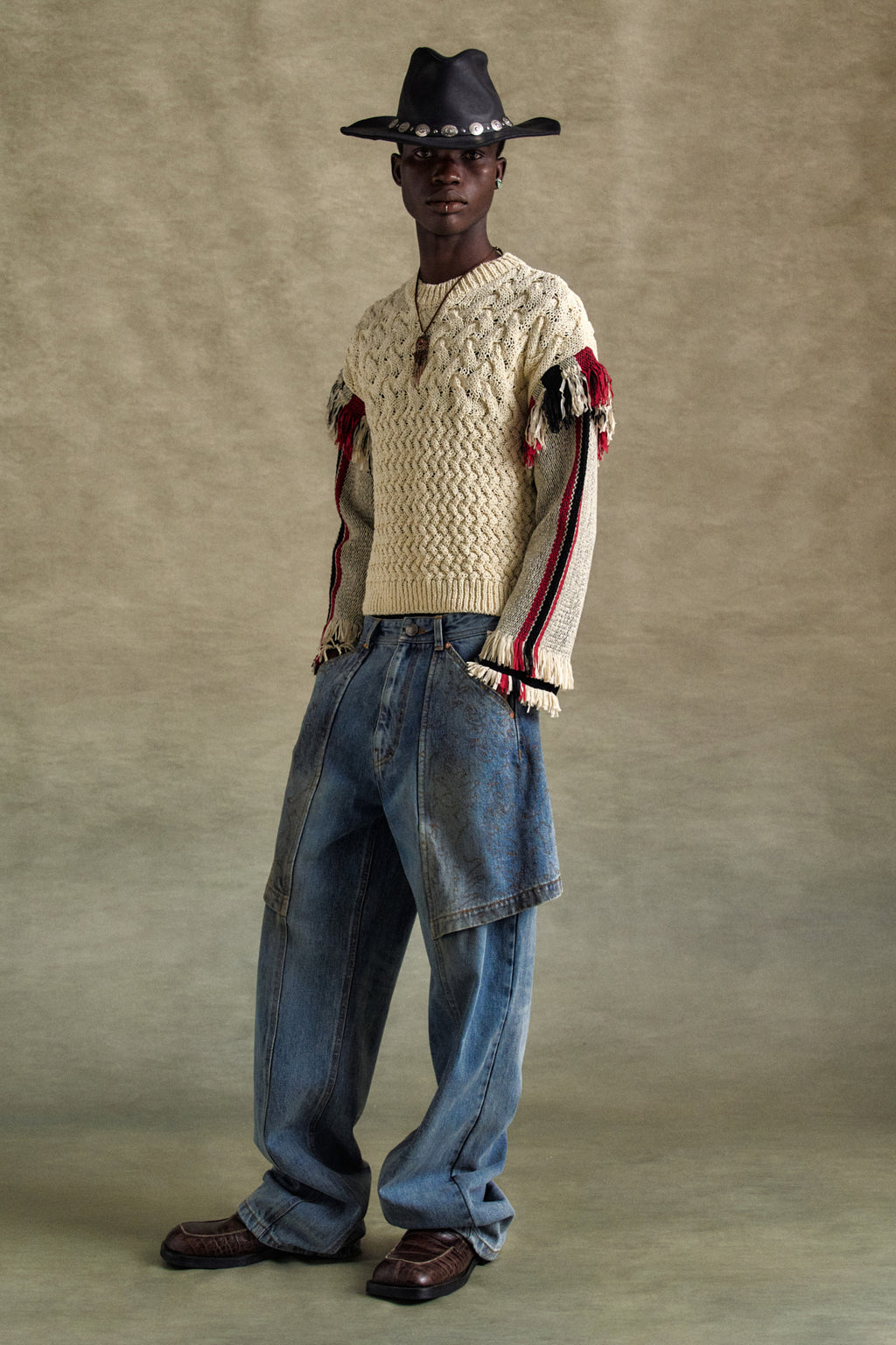 Andersson Bell - Embroidery Wrap Jeans (Washed Blue) product image 8 | TRAB K-Fashion Australia