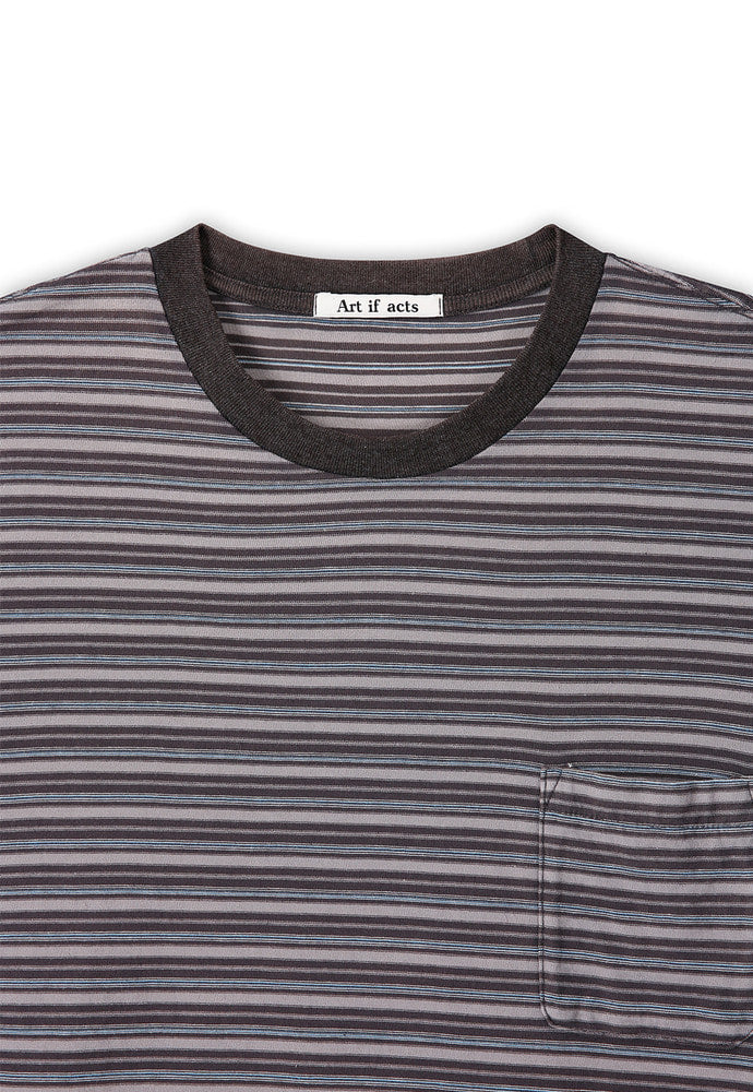 Art if acts - Stripe Pocket Tee (Grey/Blue) product image 8 | TRAB K-Fashion Australia
